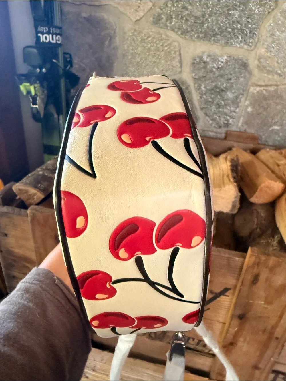 Coach Heart Cherry Print Crossbody Bag